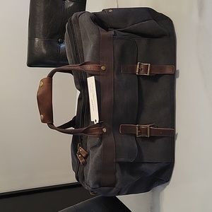 SOAEON Duffle/Travel Bag for Men Waterproof Genuine Leather Canvass